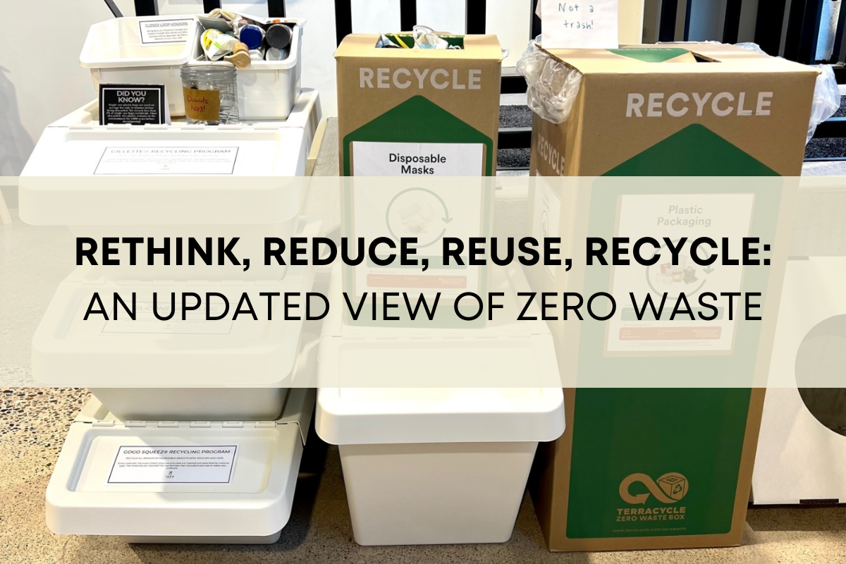 Rethink, Reduce, Reuse, Recycle: An Updated View of Zero Waste