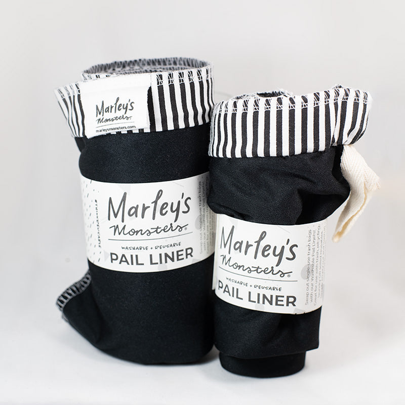 Washable Pail Liner (Replaces Trash Bags) Small / Stripes/Black